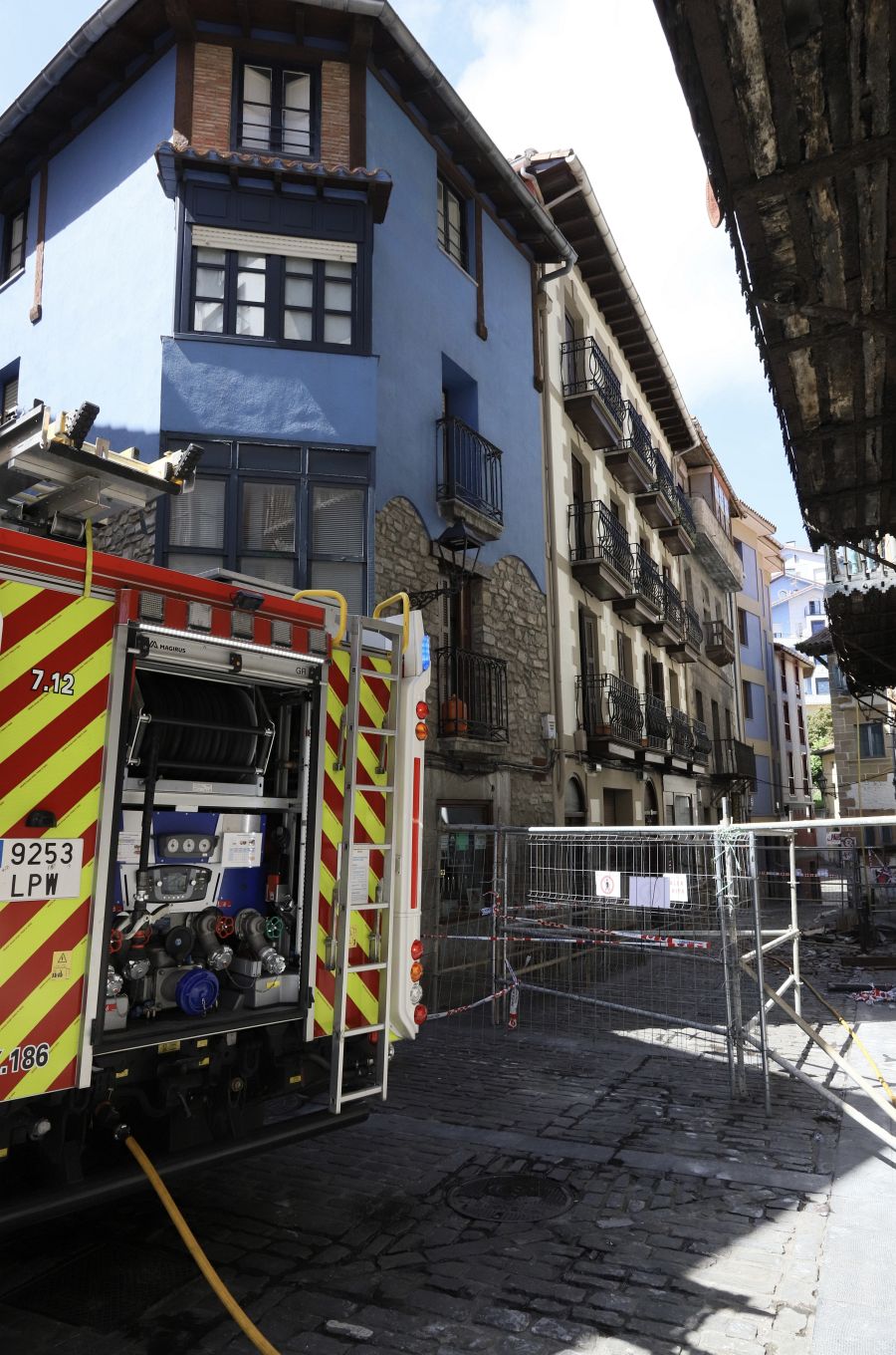 Un día después del incendio de Mutriku