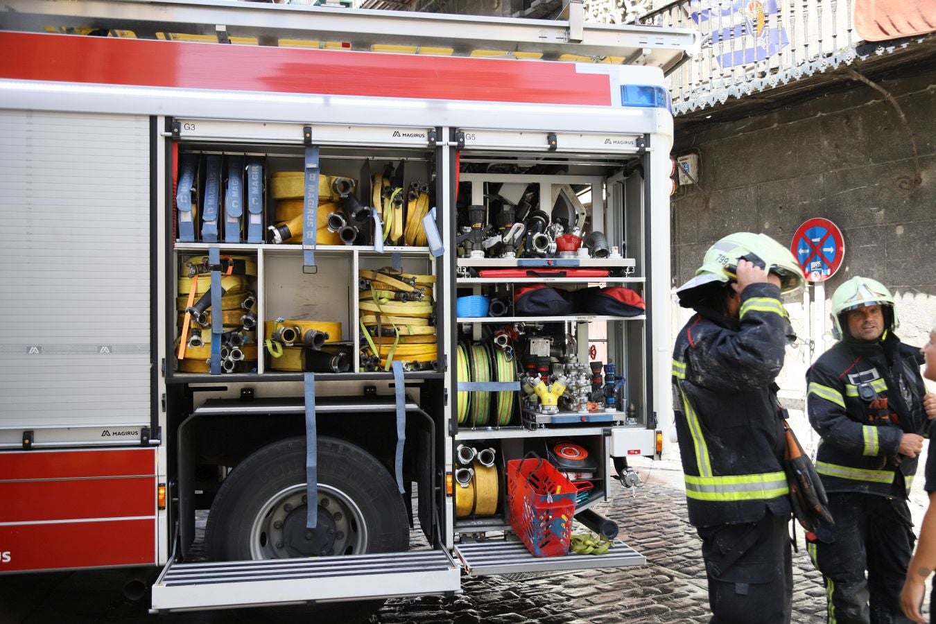 Un día después del incendio de Mutriku