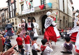 las fiestas de Santa Ana en Ordizia y sus Gigantes