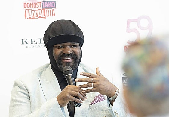 Gregory Porter, durante la rueda de prensa de este viernes.