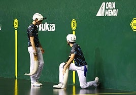 Javier Urriza y Endika Barrenetxea, los ganadores de la final ayer en Galarreta.