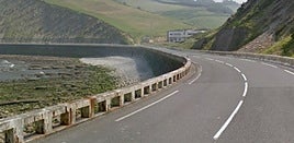 Un tramo de la N-634 en Zumaia.