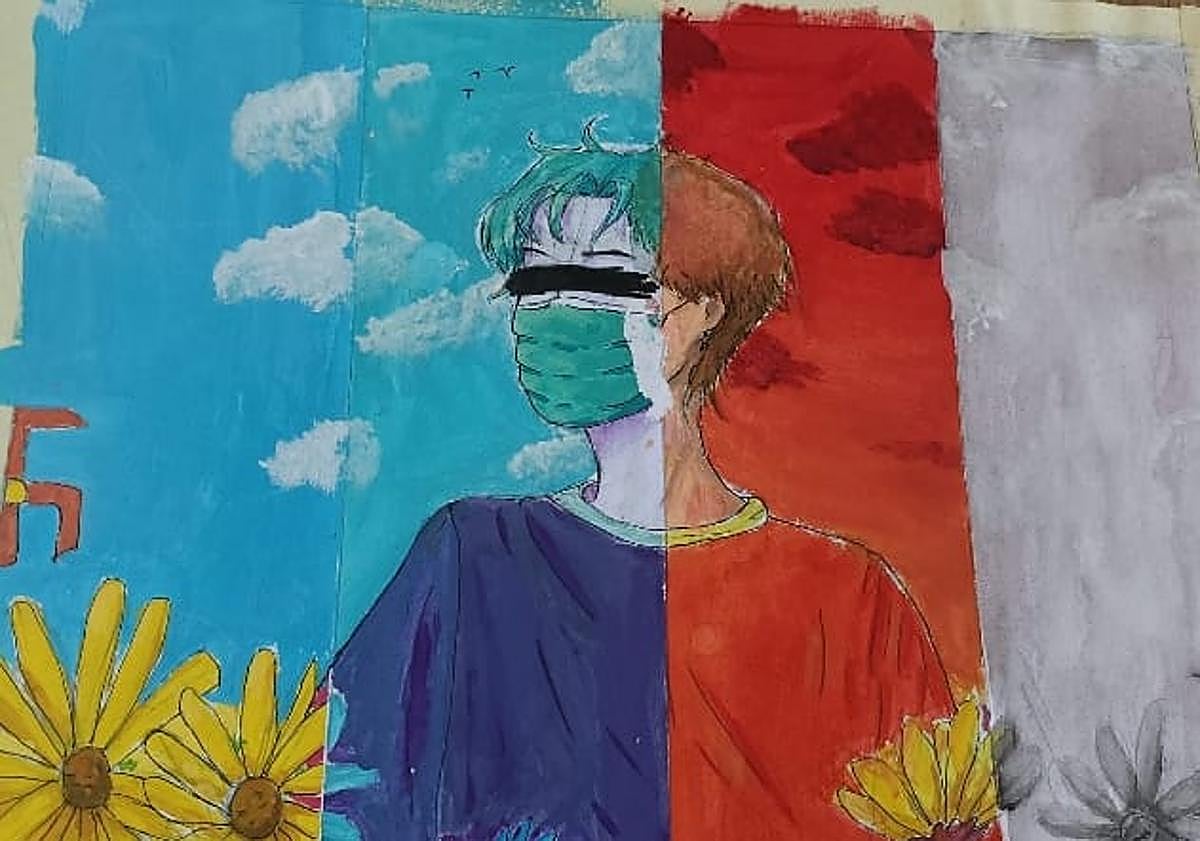 Imagen principal - Trabajos de algunos de los alumnos con altas capacidades.