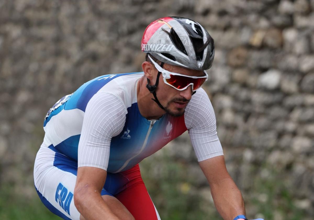 Alaphilippe, durante la prueba en línea de los Juegos Olímpicos.