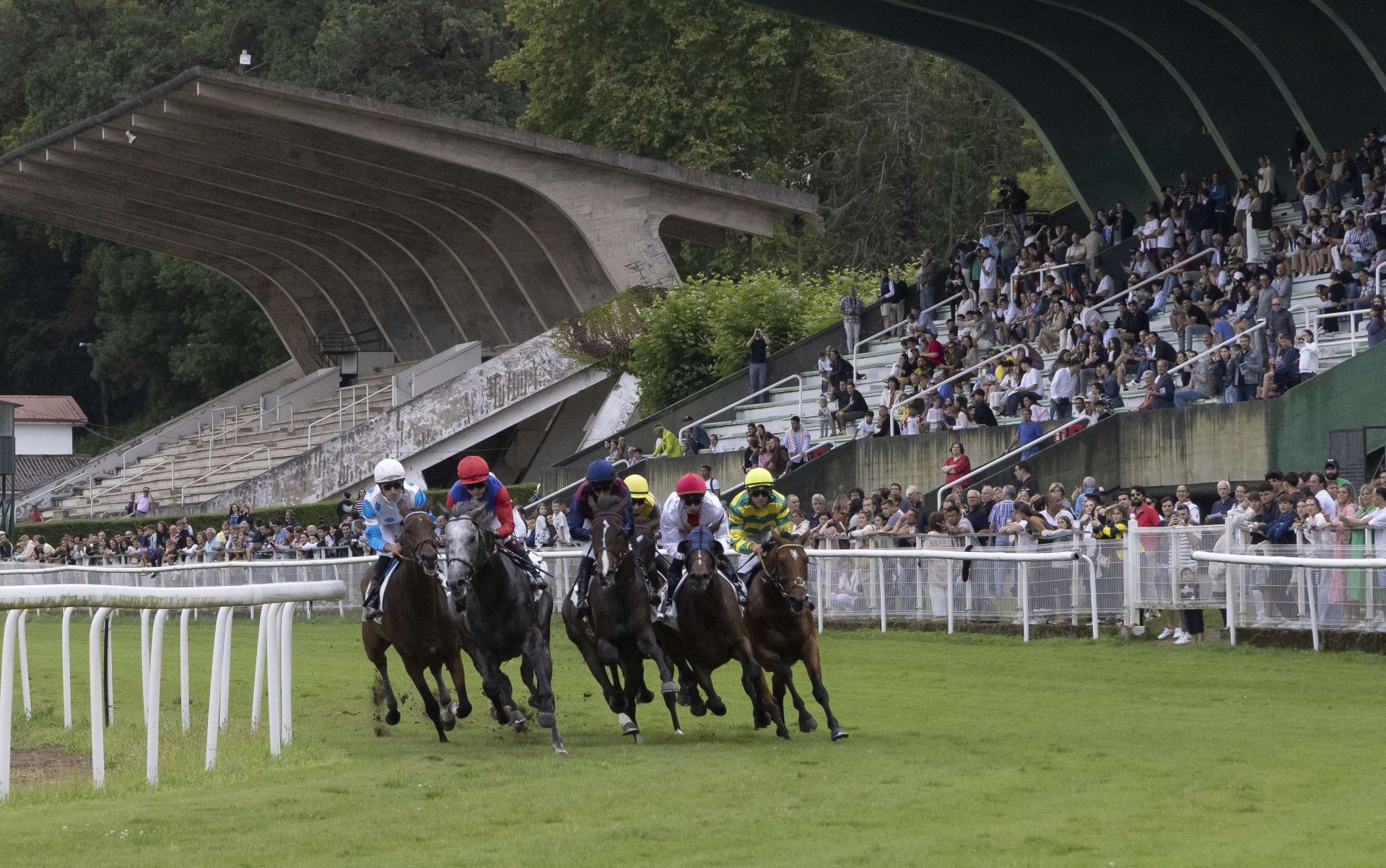 Una carrera de caballos en el hipódromo de San Sebastián