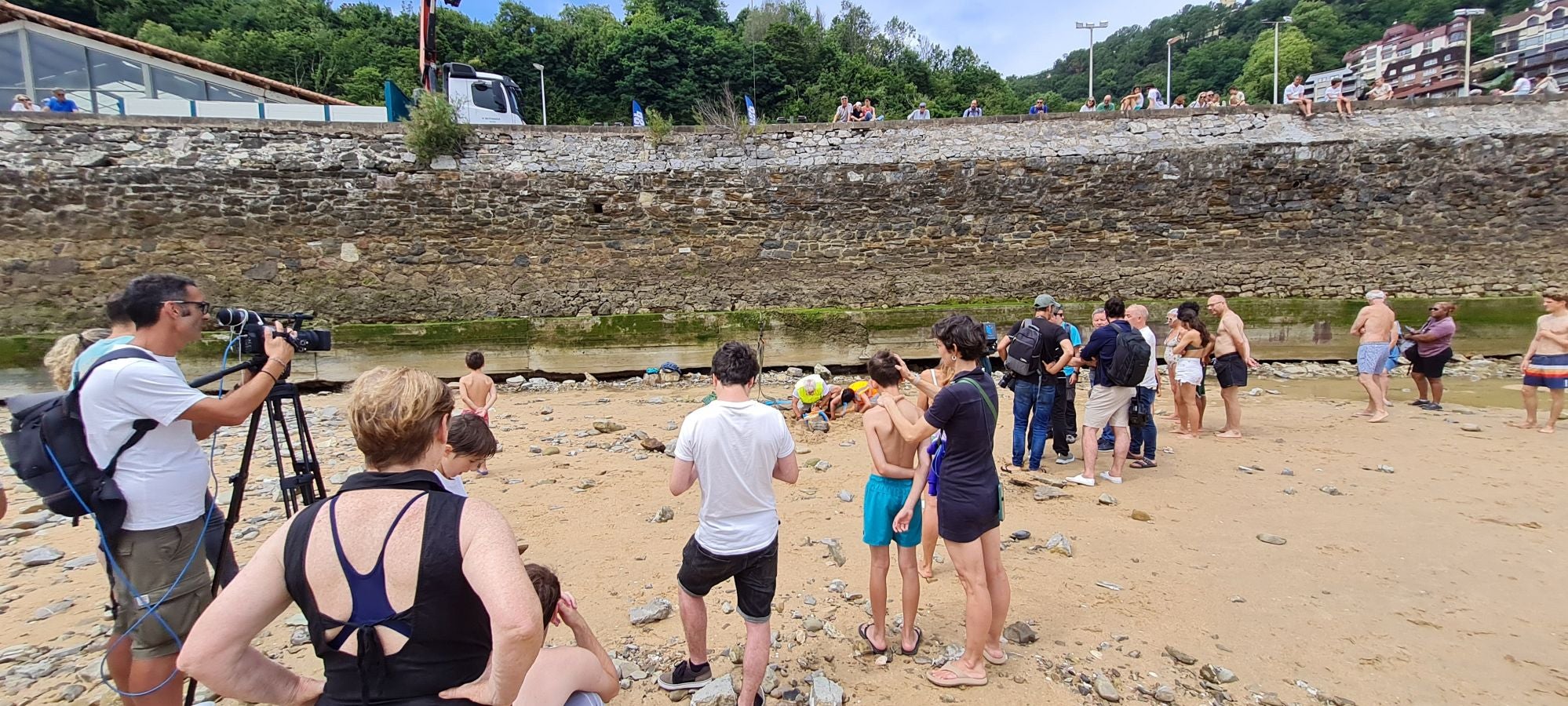 Un tesoro arqueológico al descubierto de los bañistas