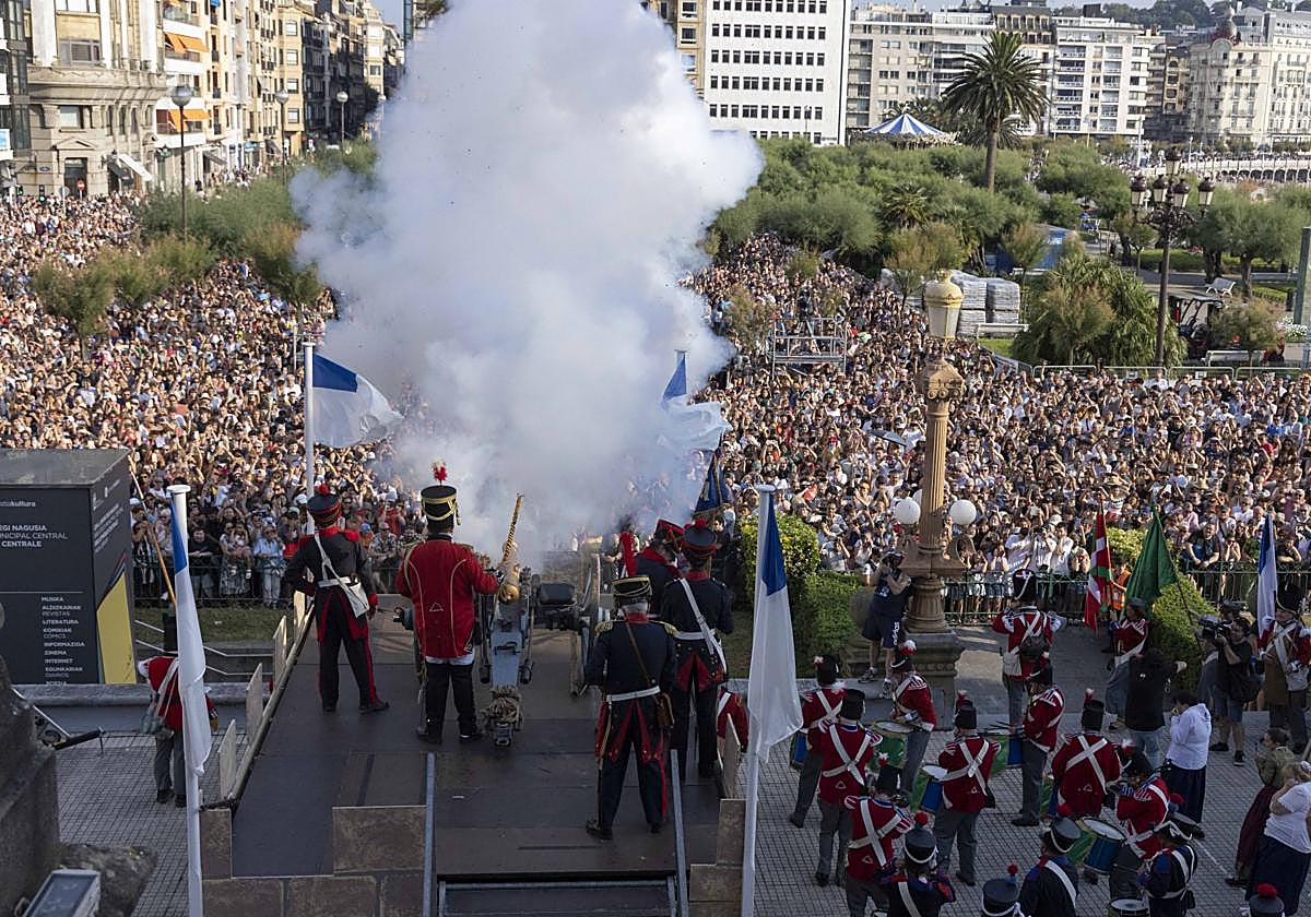 Las mejores imágenes del Cañonazo donostiarra