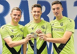 Sergio Gómez, Beñat Turrientes y Jon Pacheco.