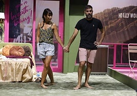 Jon Plazaola, durante el ensayo en Sarobe.