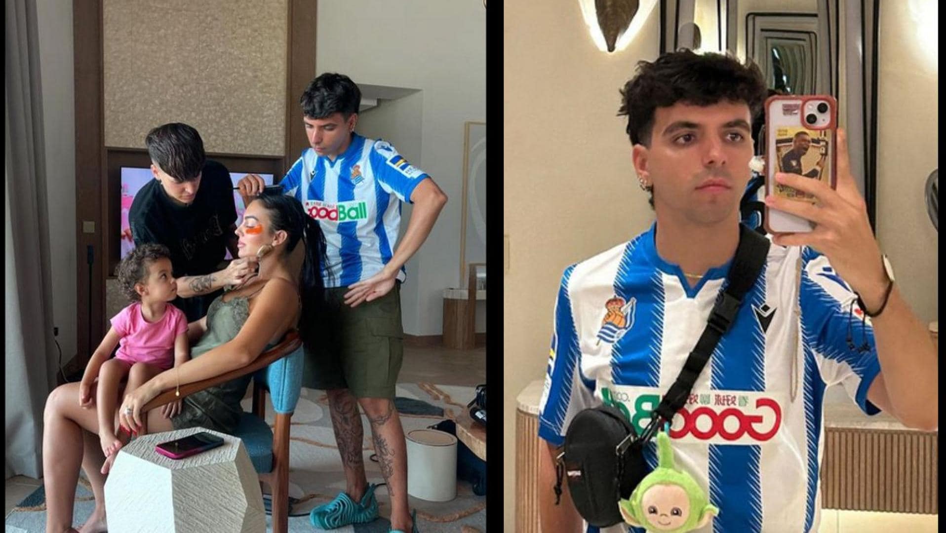 The Real Sociedad shirt sneaks into the lives of Cristiano Ronaldo and Georgina Rodríguez