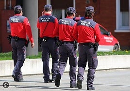 Varios agentes de la Policía Foral de Navarra.