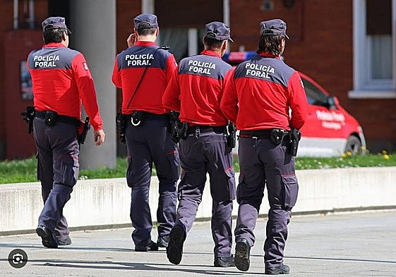 Varios agentes de la Policía Foral de Navarra.