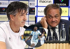 Imanol matiza a Aperribay sobre el porcentaje de minutos de Sadiq: «No fueron un 19%, eso lo primero»