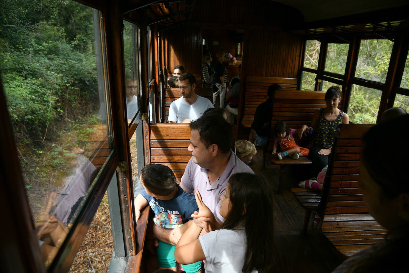 Las mejores imágenes del recorrido del tren de vapor entre Azpeitia y Lasao