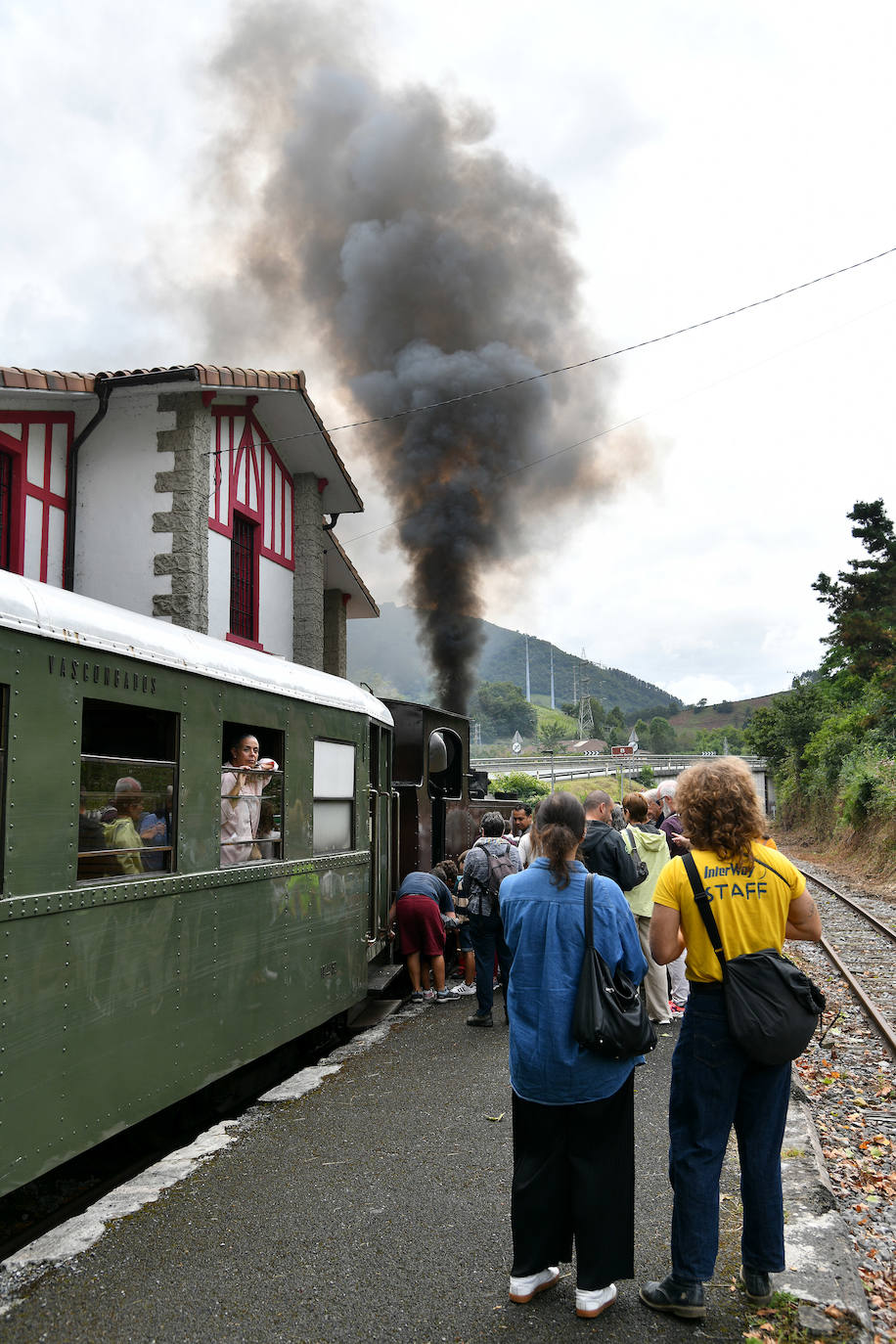 Las mejores imágenes del recorrido del tren de vapor entre Azpeitia y Lasao