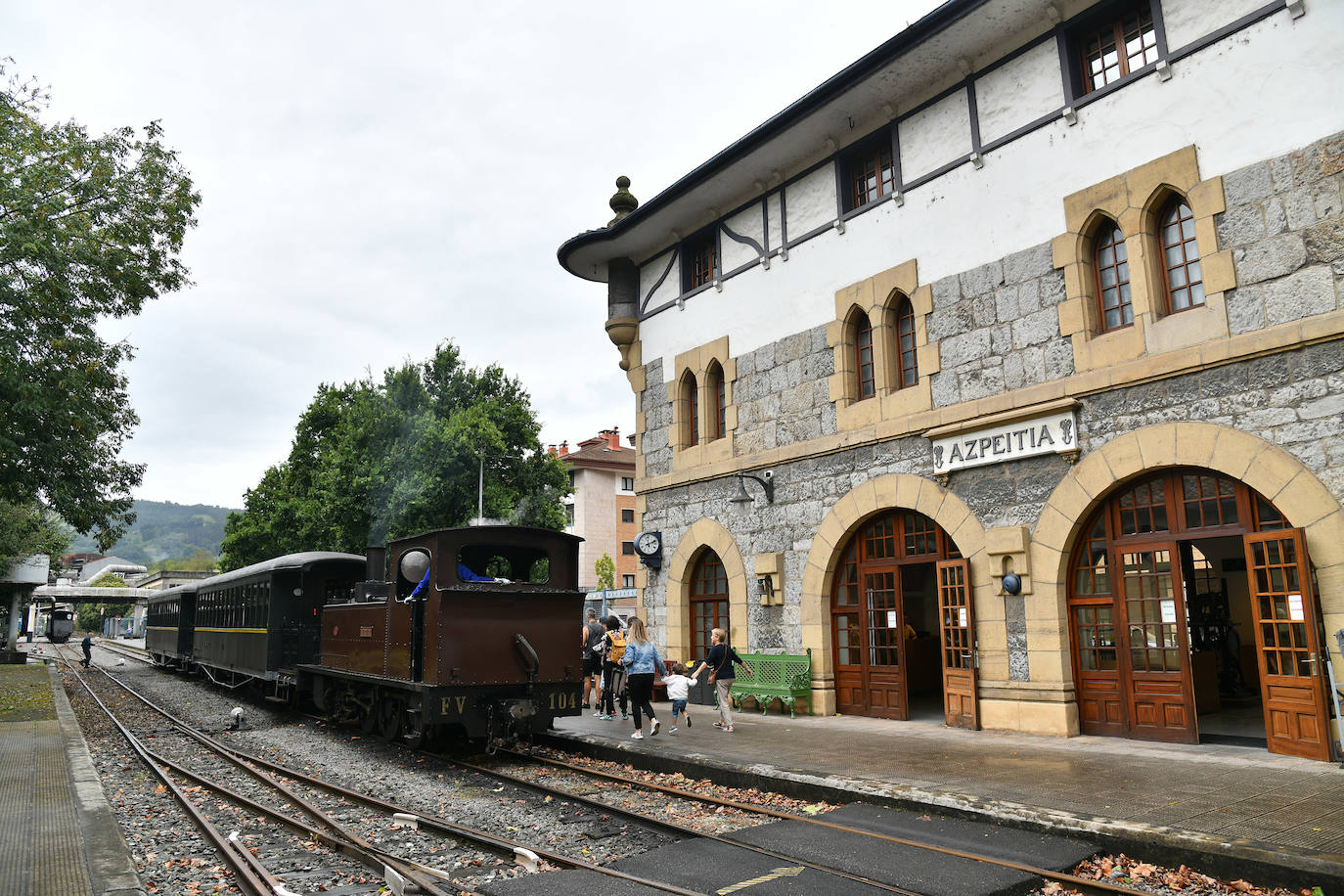 Las mejores imágenes del recorrido del tren de vapor entre Azpeitia y Lasao