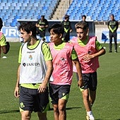 Imágenes del último entrenamiento de la Real antes de recibir al Alavés