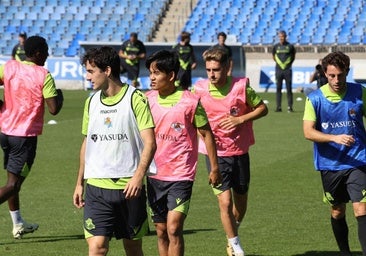 Imágenes del último entrenamiento de la Real antes de recibir al Alavés
