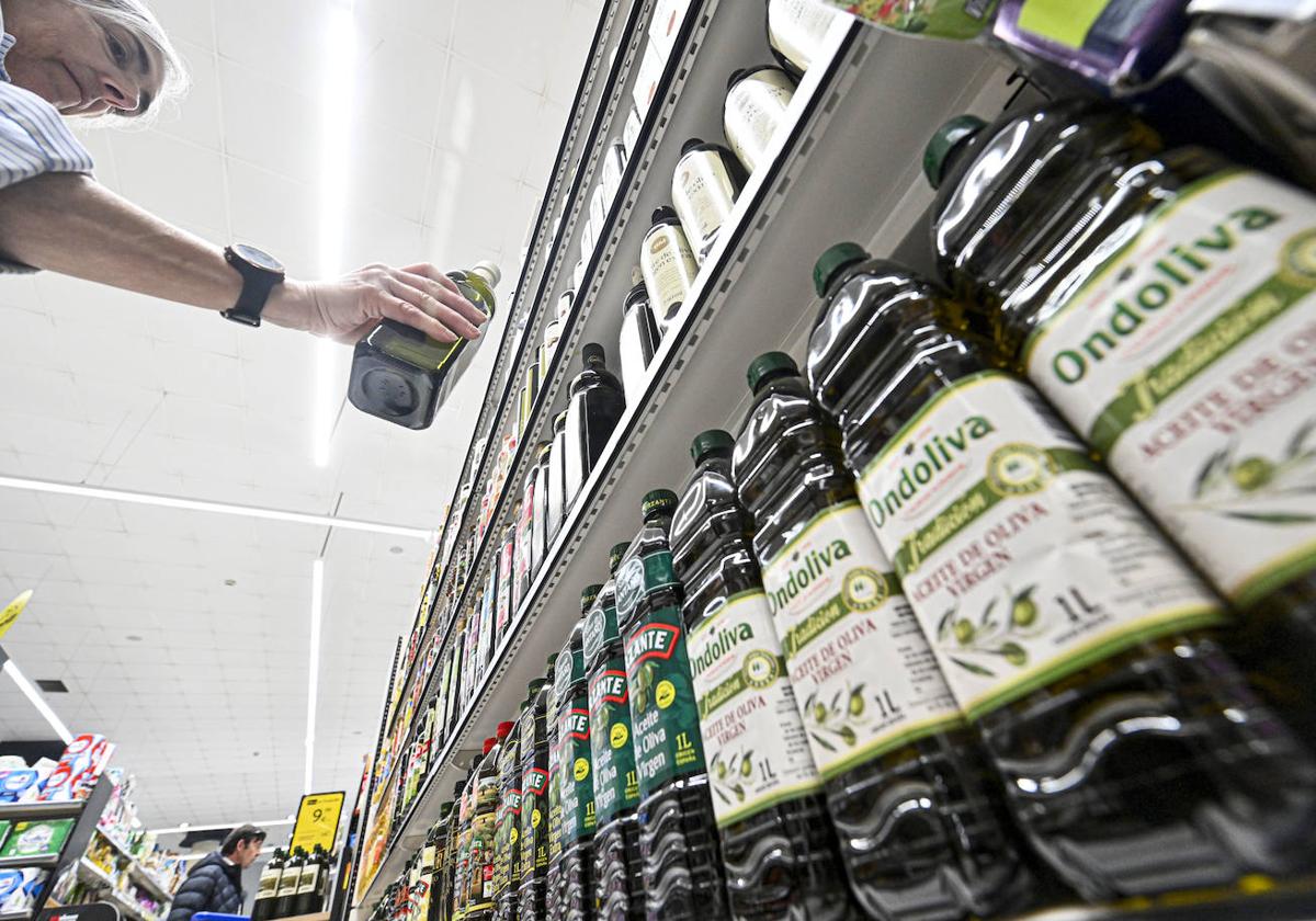 Aceite de oliva en un supermercado de Gipuzkoa