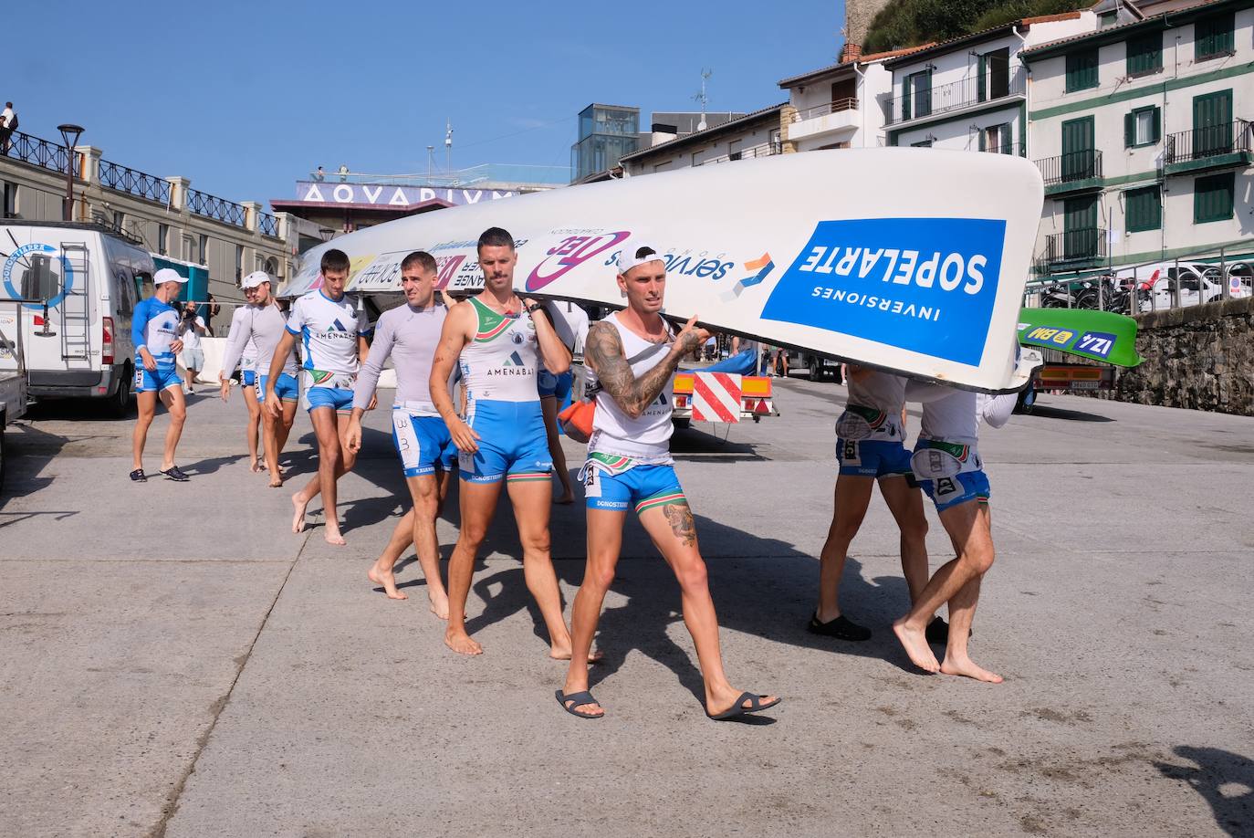 Las mejores fotos del entrenamiento de traineras a la víspera de la Bandera de La Concha