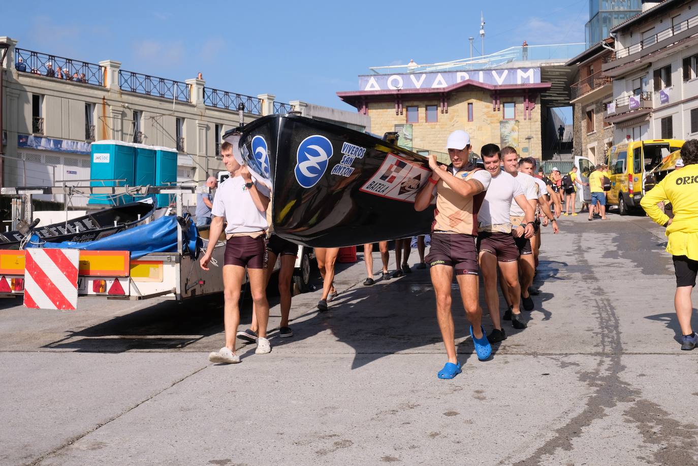 Las mejores fotos del entrenamiento de traineras a la víspera de la Bandera de La Concha