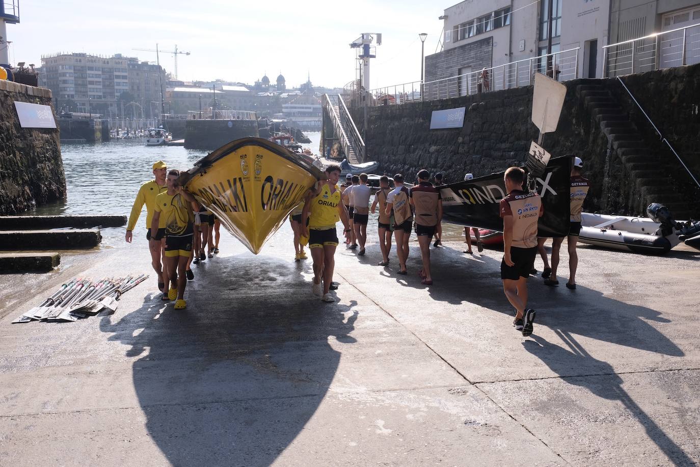 Las mejores fotos del entrenamiento de traineras a la víspera de la Bandera de La Concha