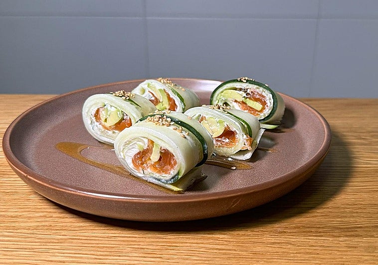 Receta de Roll de salmón y pepino