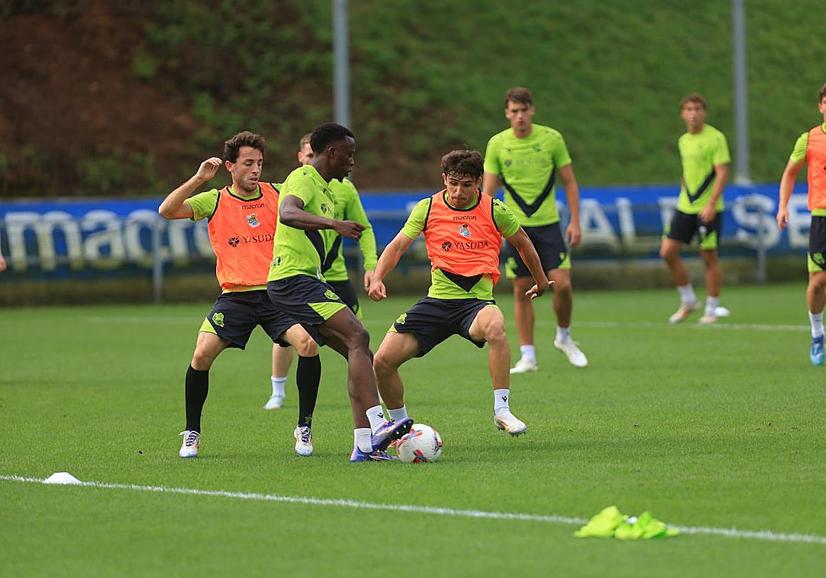 Las mejores imágenes del entrenamiento de la Real en Zubieta