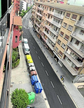 Tramo de la calle Labeaga asfaltado durante el mes de agosto.