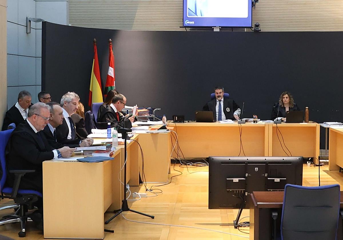 Imagen de un juicio en la Audiencia Provincial de Gipuzkoa celebrado el pasado año.