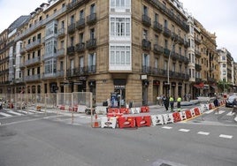 Cruce de las calles Easo con San Martín donde se realizará la excavación del pozo de ventilación.
