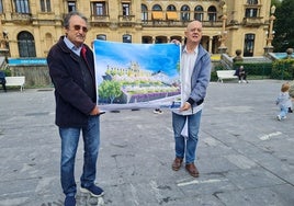 Letamendia y Elorza con la imagen del parque que plantean para la zona verde