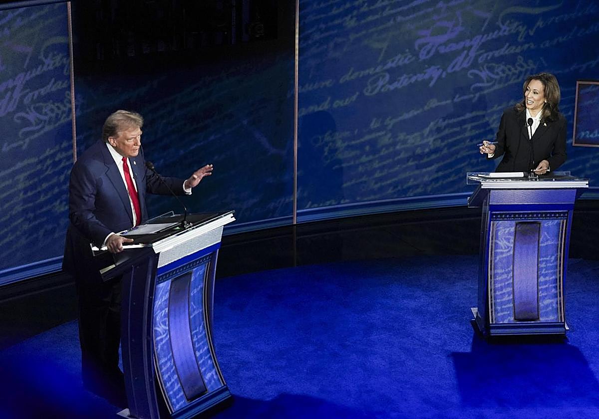Debate presidencial entre Donal Trump y Kamala Harris.