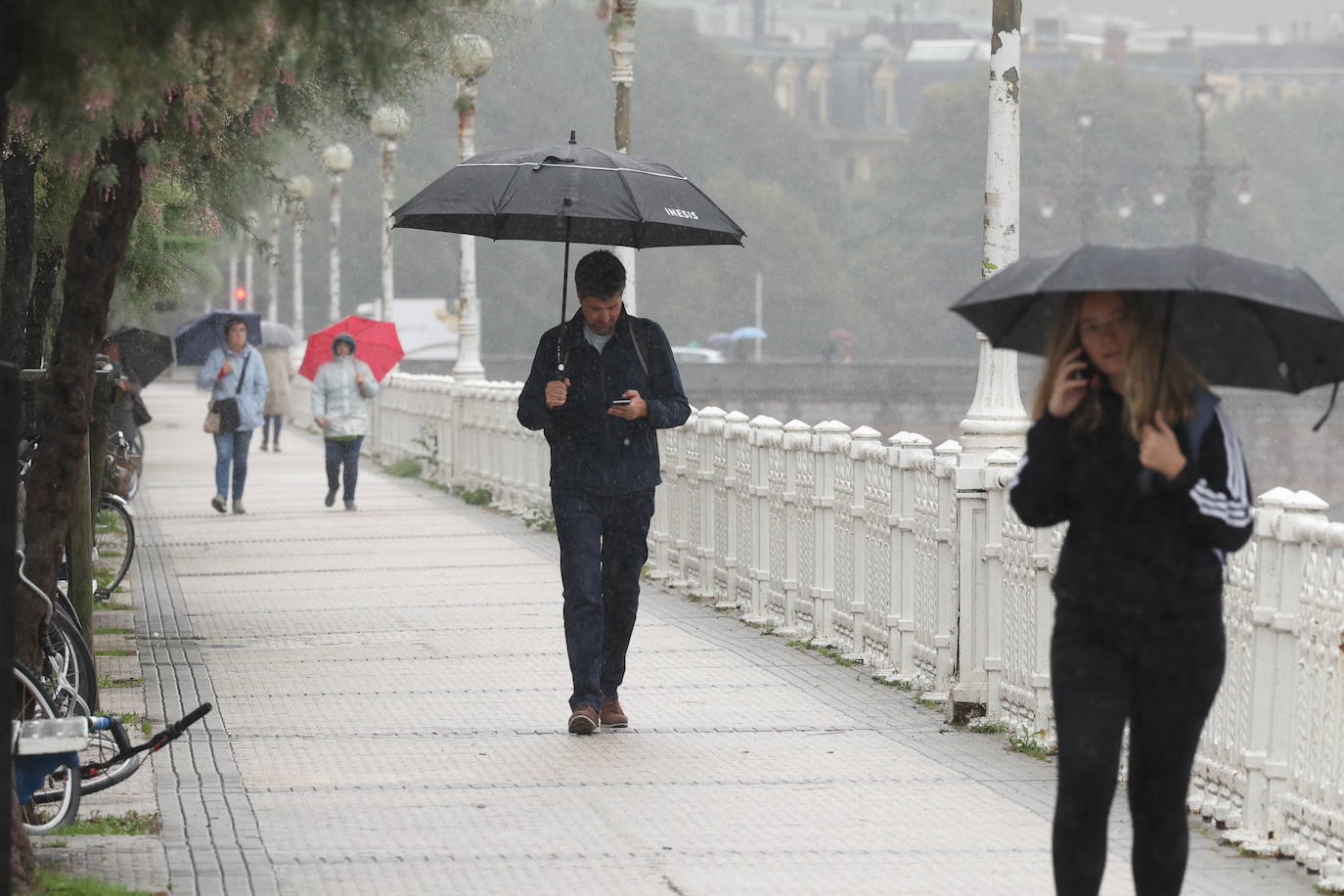 La lluvia se instala en Gipuzkoa