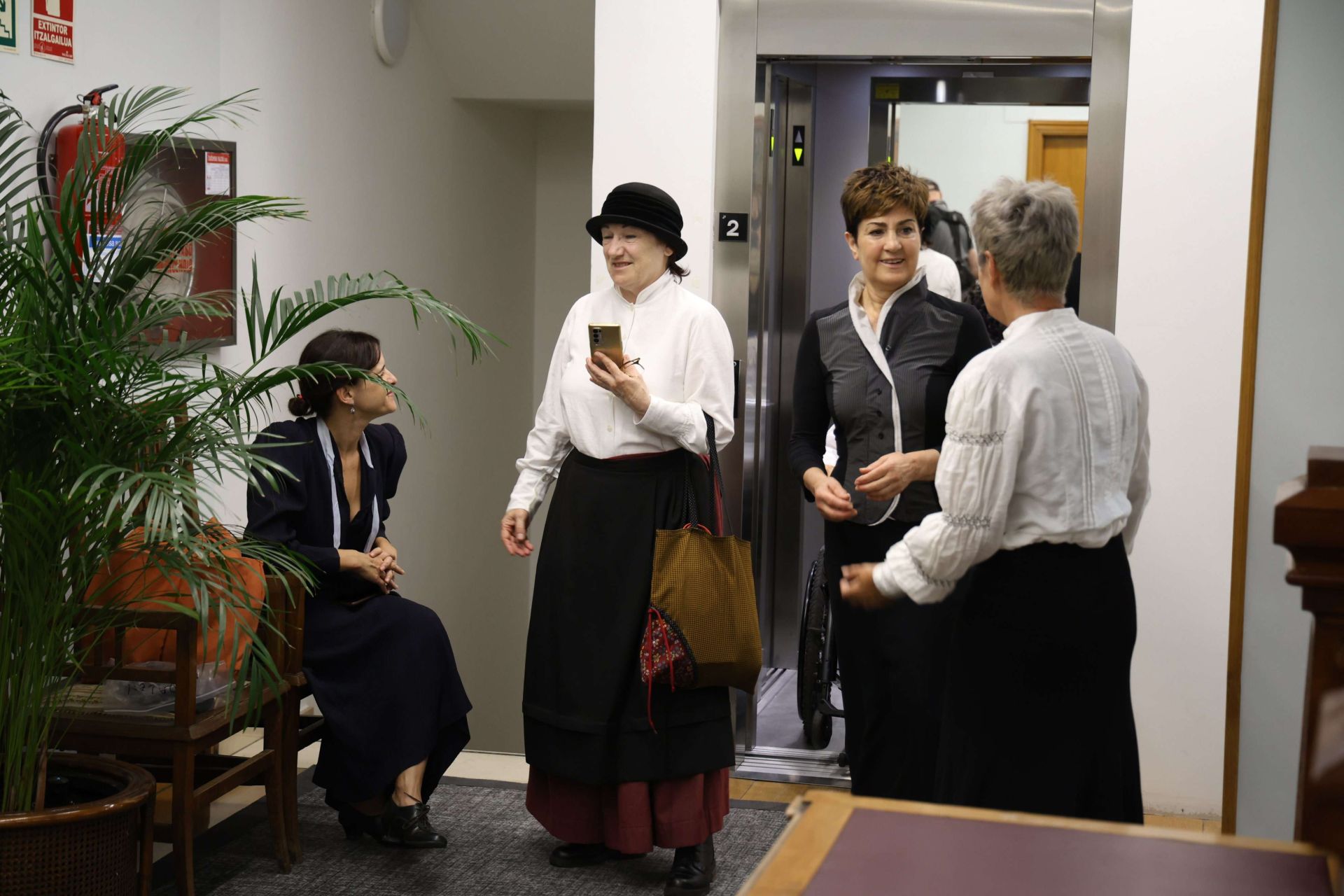 Filmaren grabazioan parte hartu zuten aktoreak, abuztuan Hondarribian