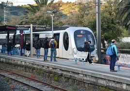 Estación de Euskotren en Deba.