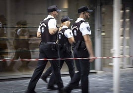 Imagen de archivo de guardias municipales en Donostia.