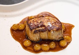 Receta de foie a las uvas de Iñigo Lavado