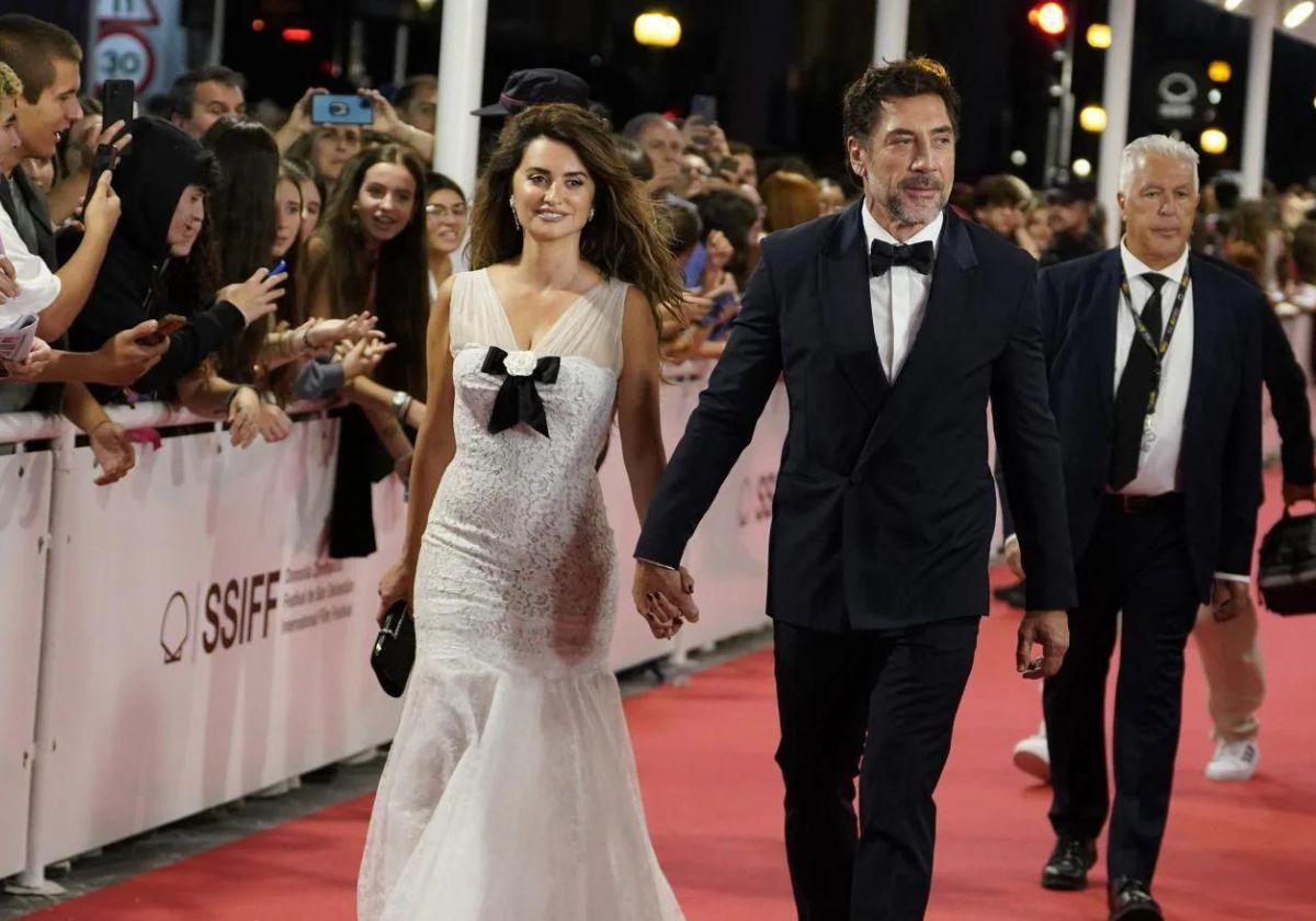 Javier Bardem y Penélope Cruz, a su llegada al Festival de Cine de San Sebastián el pasado viernes.