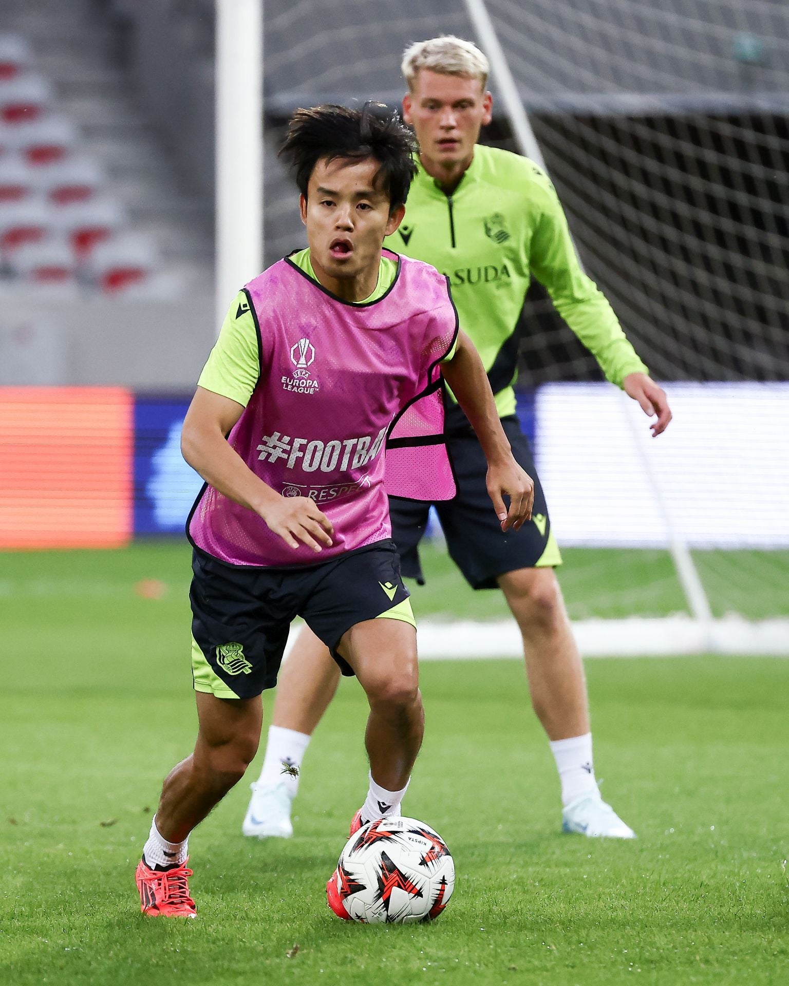 El entrenamiento de la Real en el Allianz Riviera