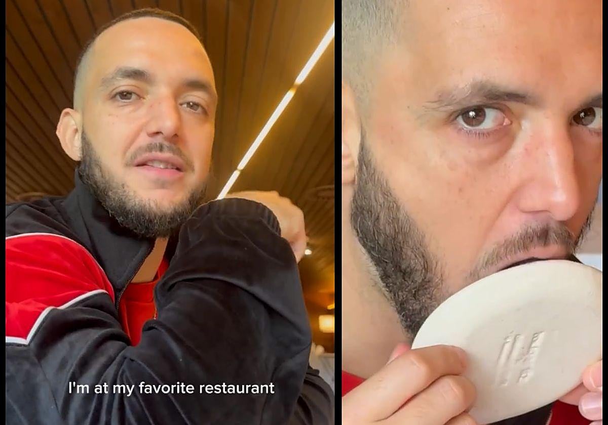 C. Tangana durante su desgustación del menú de Mugaritz.