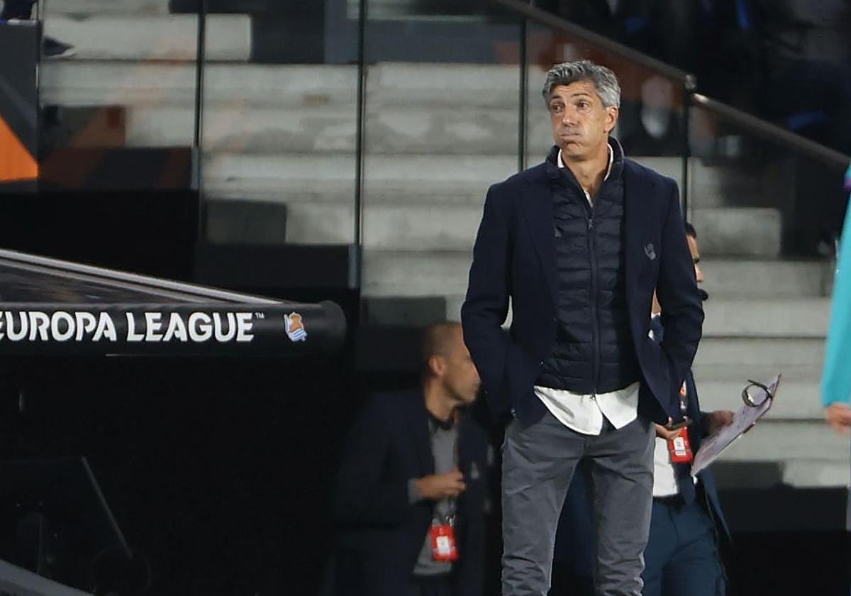 Imanol en un momento del partido ante el Anderlecht.