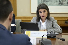 La consejera Melgosa, en un reciente encuentro con el ministro Bustinduy.