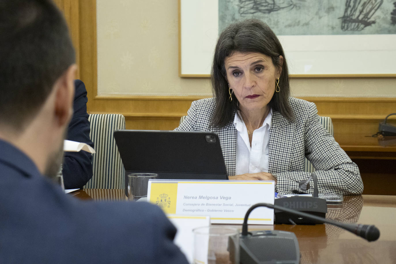 La consejera Melgosa, en un reciente encuentro con el ministro Bustinduy.