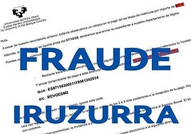 El correo enviado a los alumnos de la universidad.