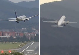 Aviones aterrizando y despegando con problemas desde Loiu.