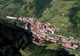 Vista general del entramado urbano de Soraluze.