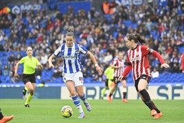 Último derbi disputado en el Reale Arena la pasada temporada.