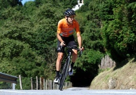 Mikel Iturria, en la subida a Murgil en Igeldo.