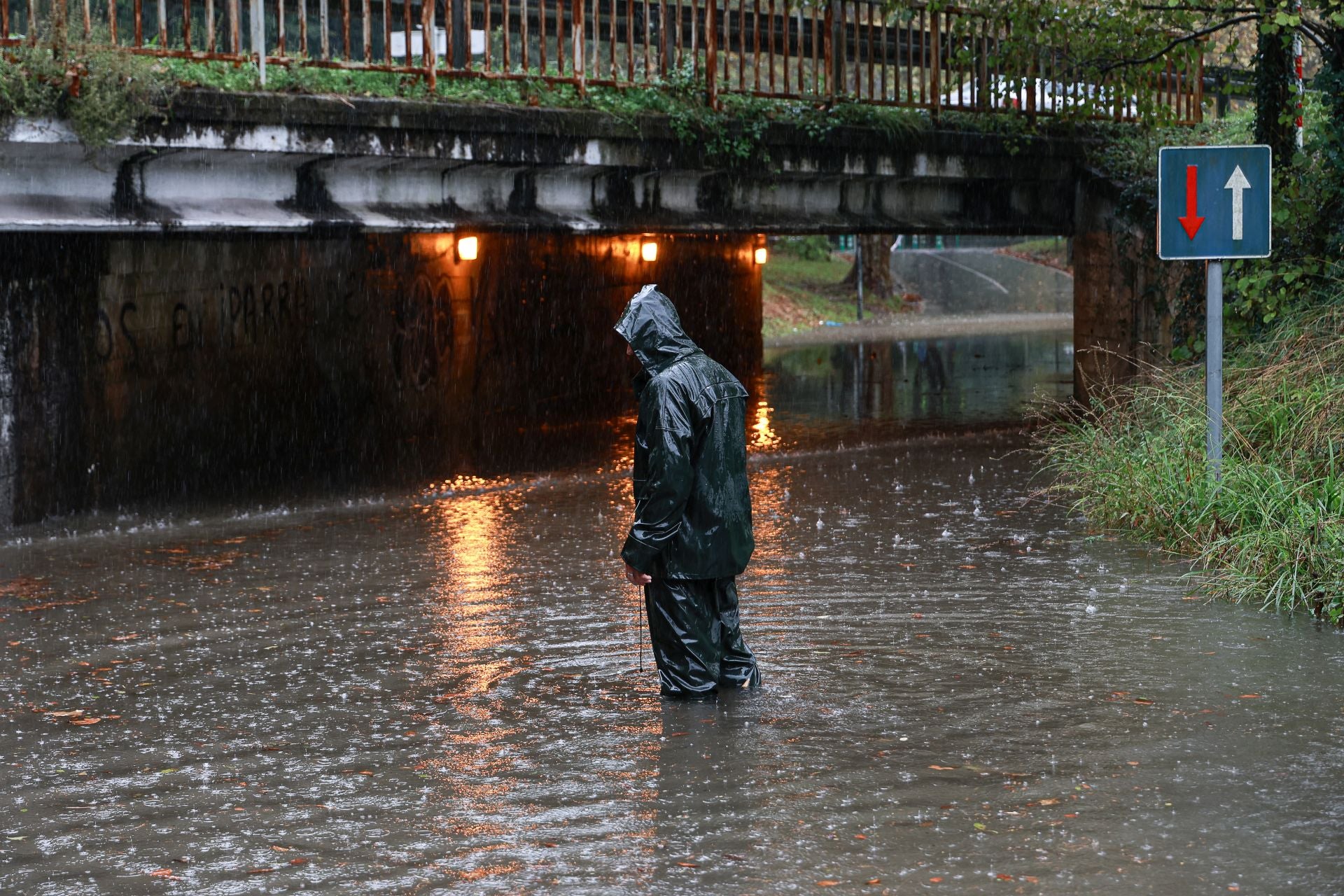 La lluvia hace estragos en el Bidasoa